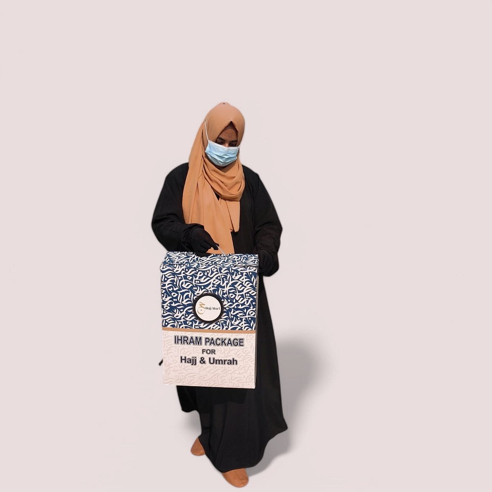 Women Hajj Umrah Borka With Hijab Black - Image 3